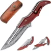 Couteau pliant tactique lame damas