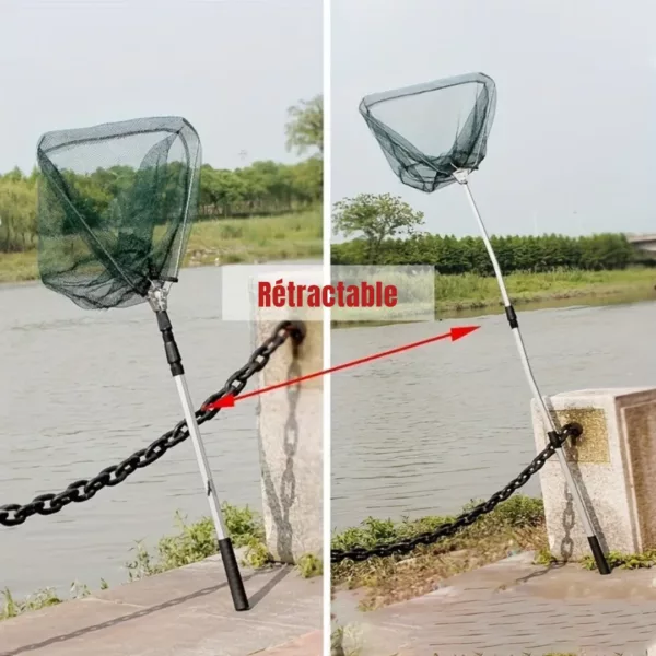 Épuisette télescopique manche aluminium pliable – Image 8