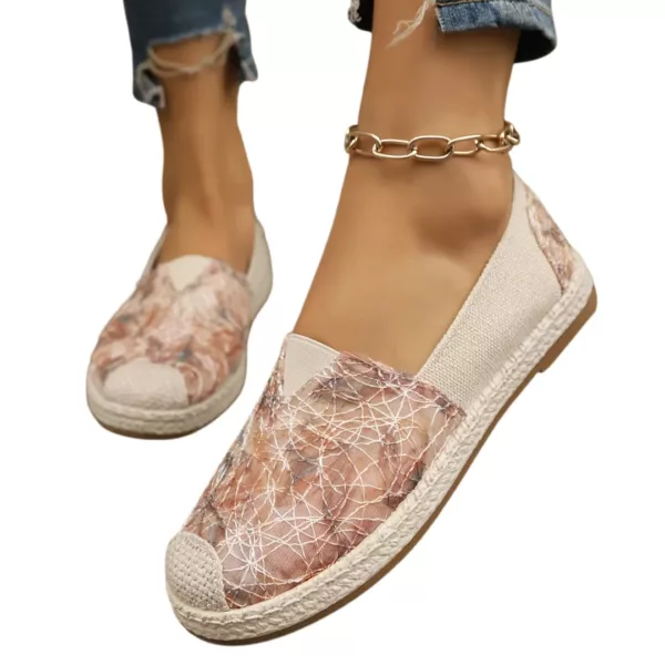 Espadrille femme imprimé géométrique tressé – Image 9