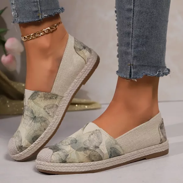Espadrille femme imprimé géométrique tressé – Image 4