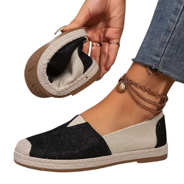 Espadrille femme imprimé géométrique tressé – Image 6