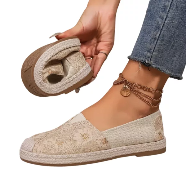 Espadrille femme imprimé géométrique tressé – Image 8