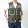 Gilet de pêche respirant multi poches été