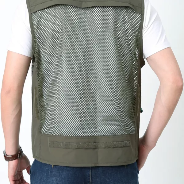 Gilet de pêche respirant multi poches été – Image 9