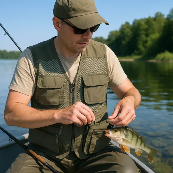 Gilet de pêche respirant multi poches été – Image 4