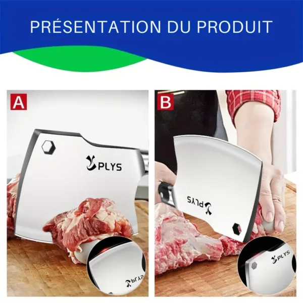 Hachoir de boucher lame épaisse – Image 5
