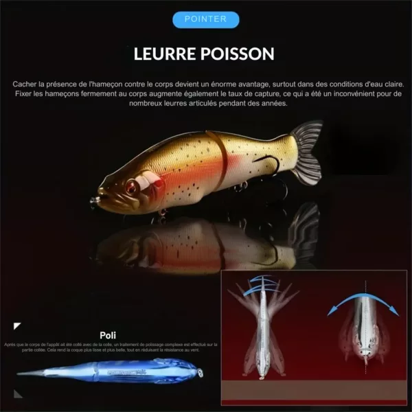 Leurre poisson nageur flottant réaliste – Image 6
