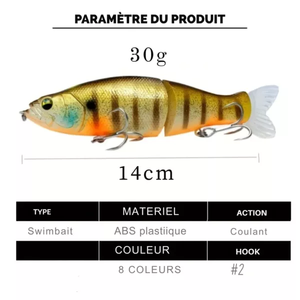 Leurre poisson nageur flottant réaliste – Image 3