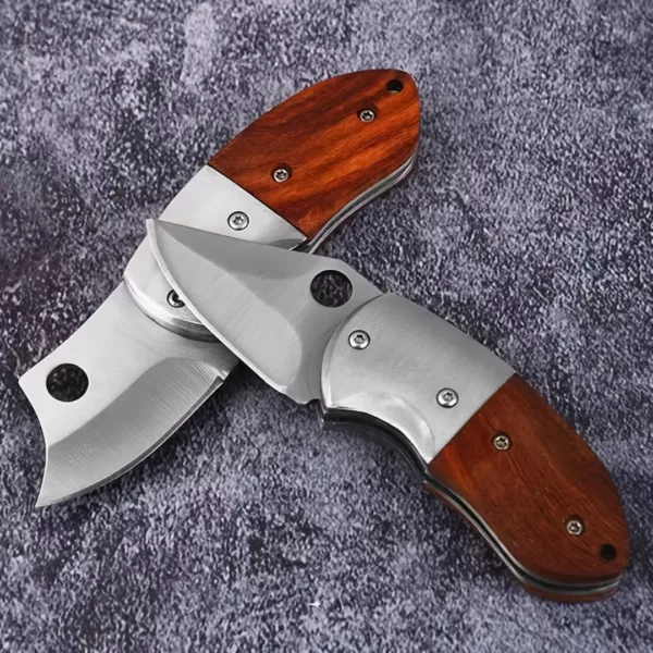 Lot de 2 mini couteaux pliants bois – Image 4