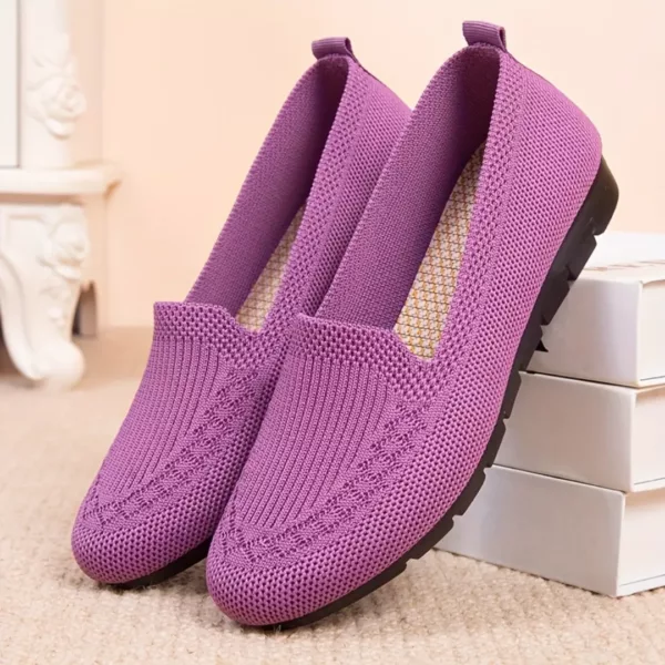 Mocassin femme tissé semelle confort – Image 3