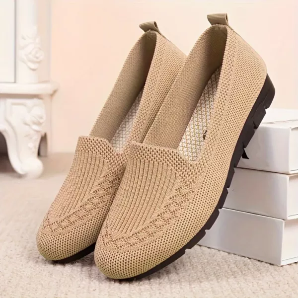 Mocassin femme tissé semelle confort