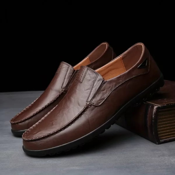 Mocassin cuir souple style décontracté