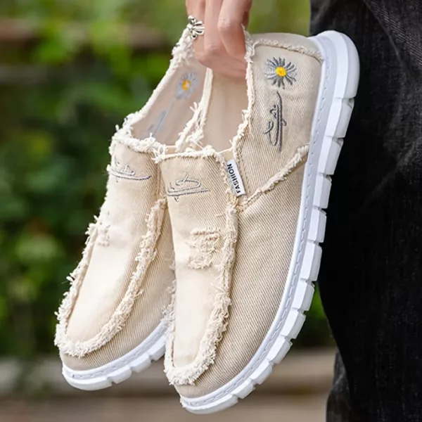 Mocassin décontracté effet effiloché