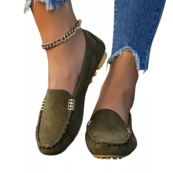 Mocassin femme antidérapant détail métal – Image 6