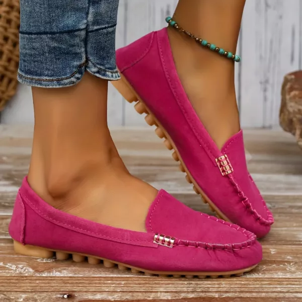 Mocassin femme antidérapant détail métal – Image 2