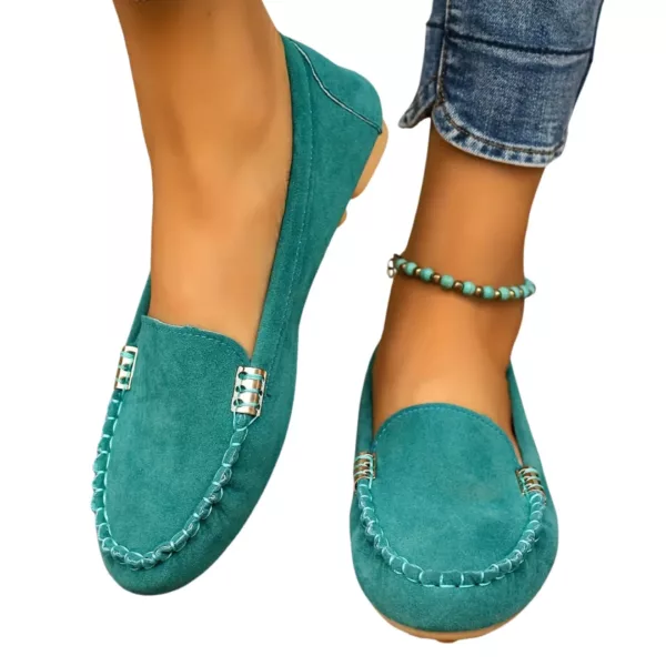 Mocassin femme antidérapant détail métal – Image 9