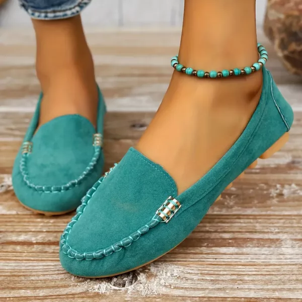 Mocassin femme antidérapant détail métal – Image 4