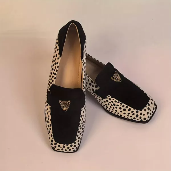 Mocassin femme à talon motif dalmatien – Image 5