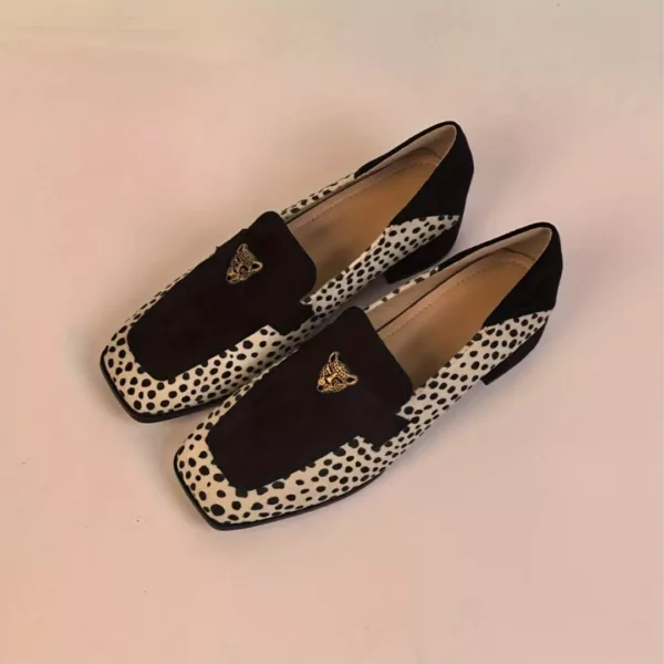 Mocassin femme à talon motif dalmatien – Image 7