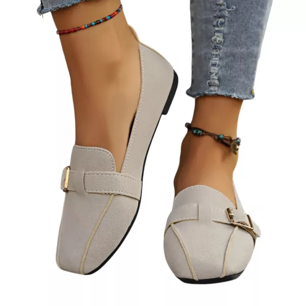 Mocassin femme bout carré boucle fine – Image 7