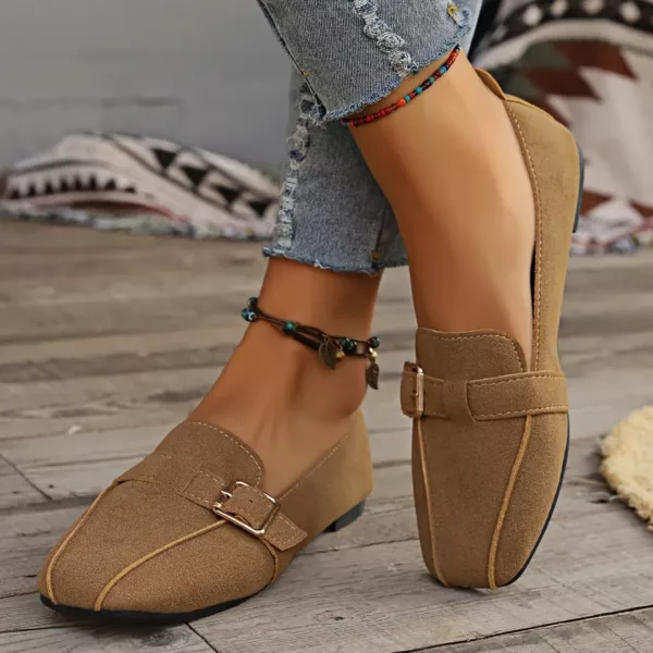 Mocassin femme bout carré boucle fine – Image 2