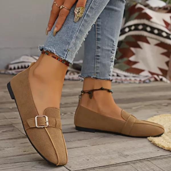 Mocassin femme bout carré boucle fine – Image 3