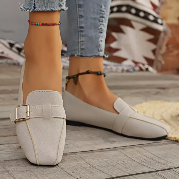 Mocassin femme bout carré boucle fine – Image 4