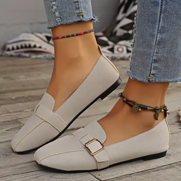 Mocassin femme bout carré boucle fine – Image 5