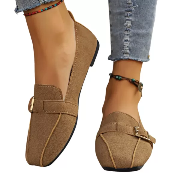 Mocassin femme bout carré boucle fine – Image 6