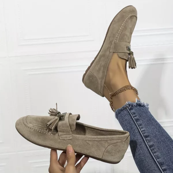 Mocassin femme daim pampilles élégantes – Image 5