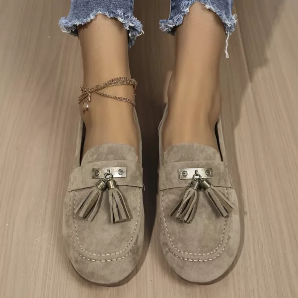 Mocassin femme daim pampilles élégantes – Image 6