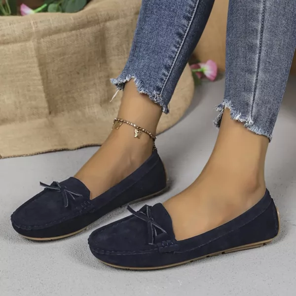 Mocassin femme doux nœud décoratif – Image 16