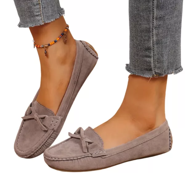Mocassin femme doux nœud décoratif – Image 10