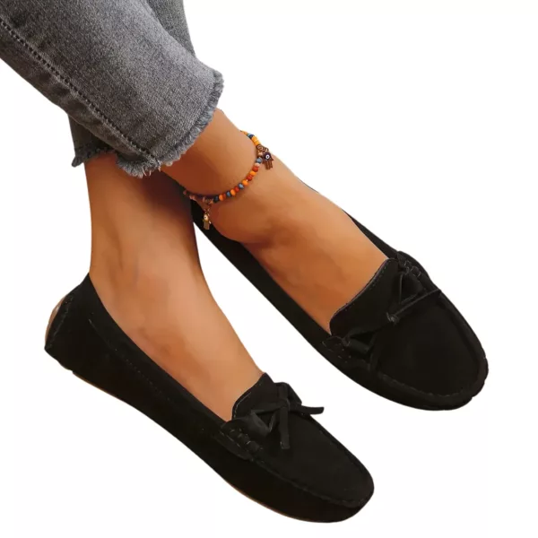 Mocassin femme doux nœud décoratif – Image 9