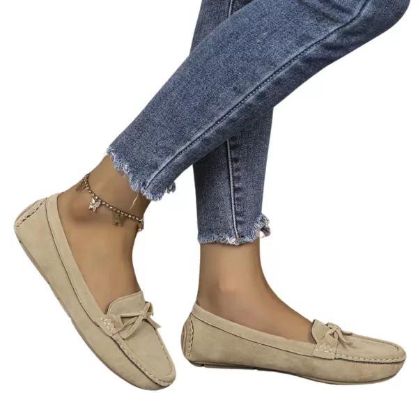Mocassin femme doux nœud décoratif – Image 8