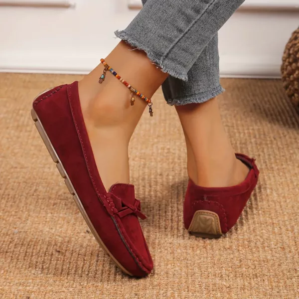 Mocassin femme doux nœud décoratif – Image 6