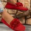 Mocassin femme fleur 3D couture fantaisie