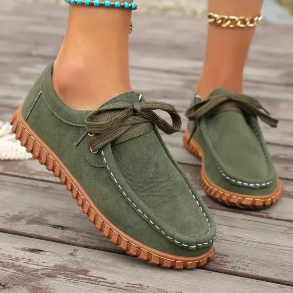 Mocassin femme lacets semelle crantée – Image 4