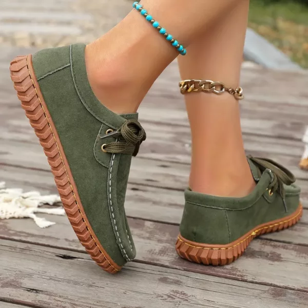 Mocassin femme lacets semelle crantée – Image 3