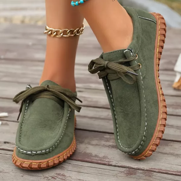 Mocassin femme lacets semelle crantée – Image 2