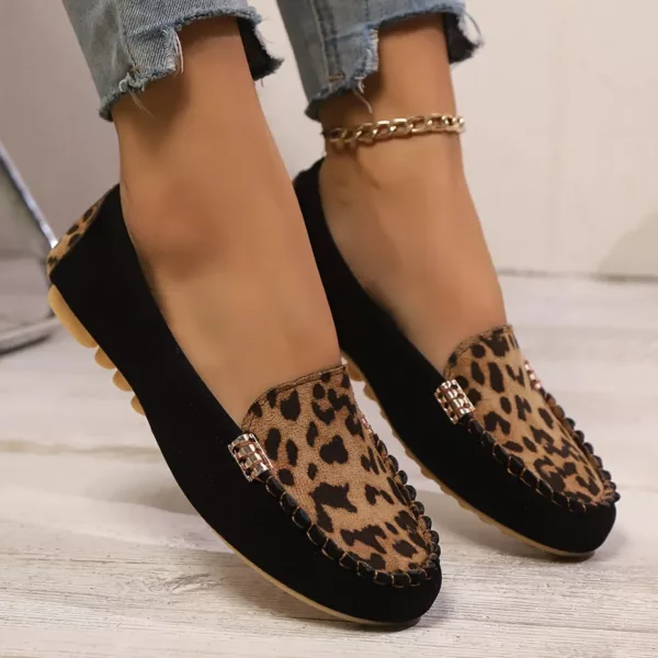 Mocassin femme motif léopard chic – Image 3