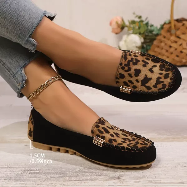 Mocassin femme motif léopard chic – Image 4