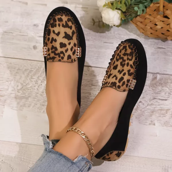 Mocassin femme motif léopard chic – Image 5