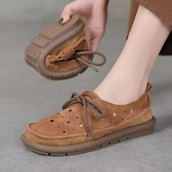 Mocassin femme pliable perforé léger – Image 2
