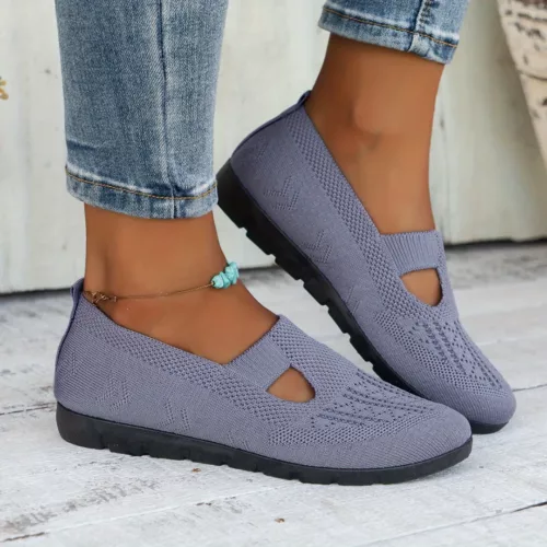 Mocassin femme respirant maille ajourée