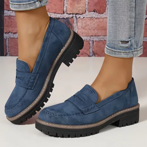 Mocassin femme semelle épaisse moderne