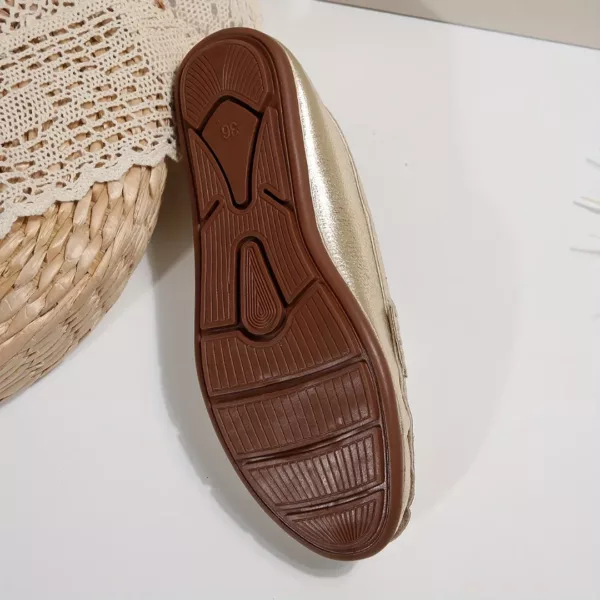 Mocassin femme souple effet métallisé – Image 5