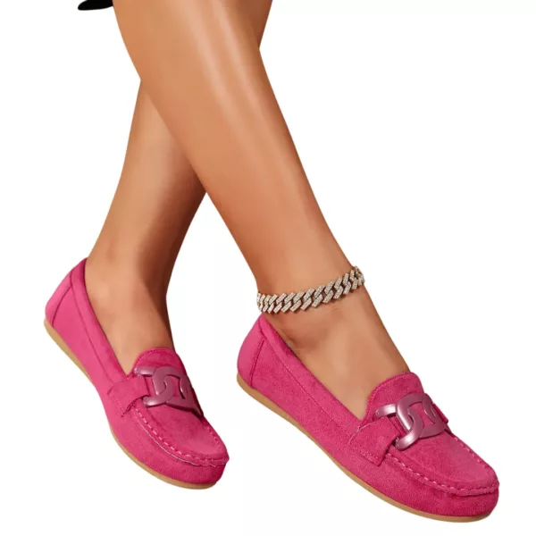 Mocassin femme suédine boucle ton sur ton – Image 7