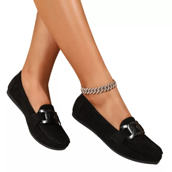 Mocassin femme suédine boucle ton sur ton – Image 8