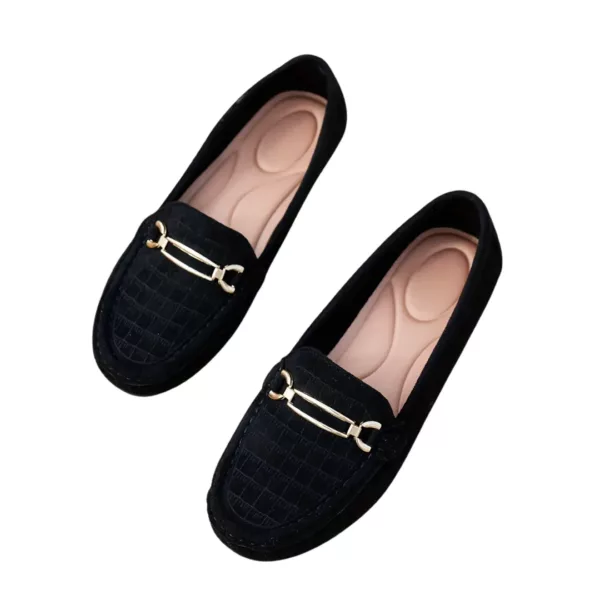 Mocassin femme texture croco détail doré – Image 17